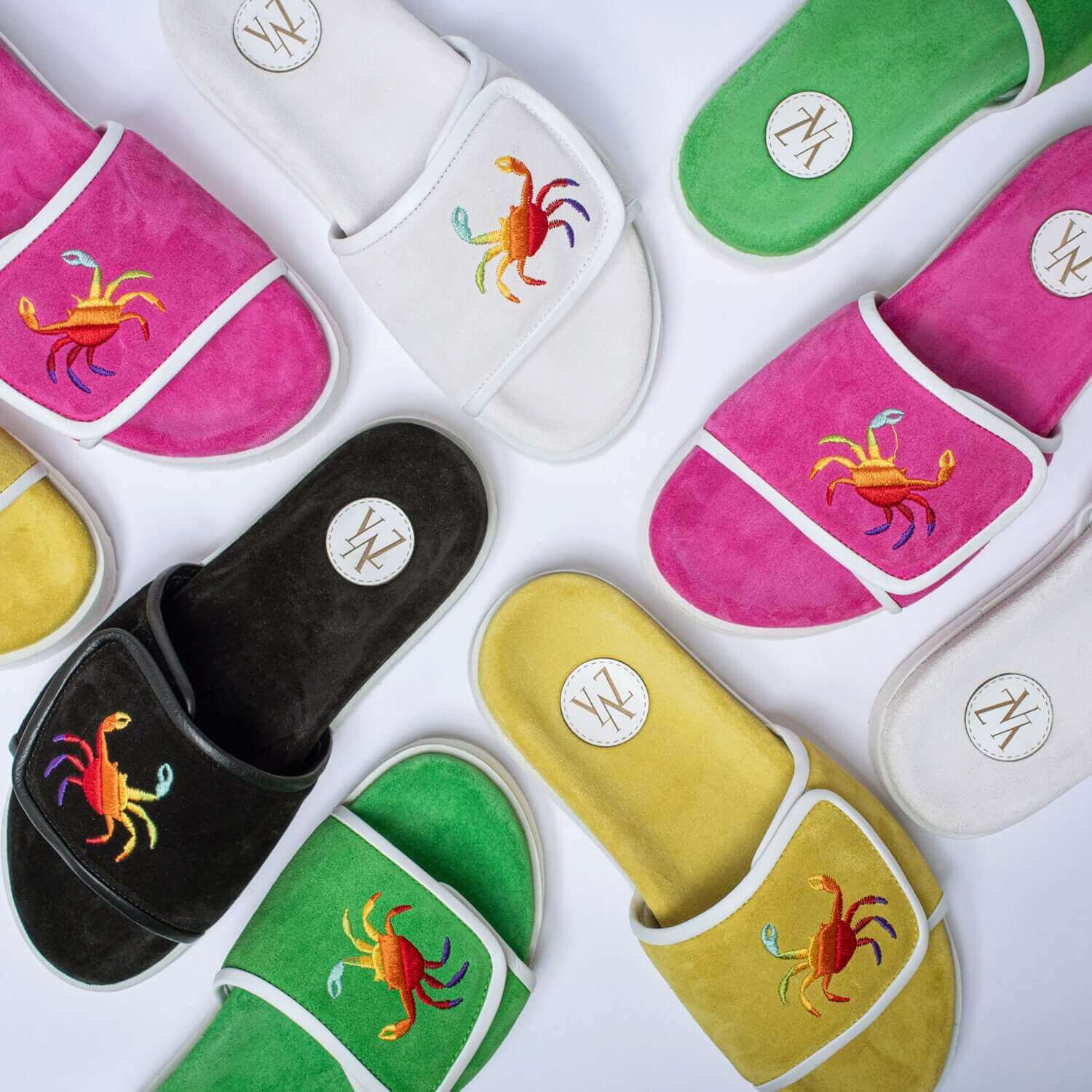 PHIN SUEDE SLIDES - YELLOW