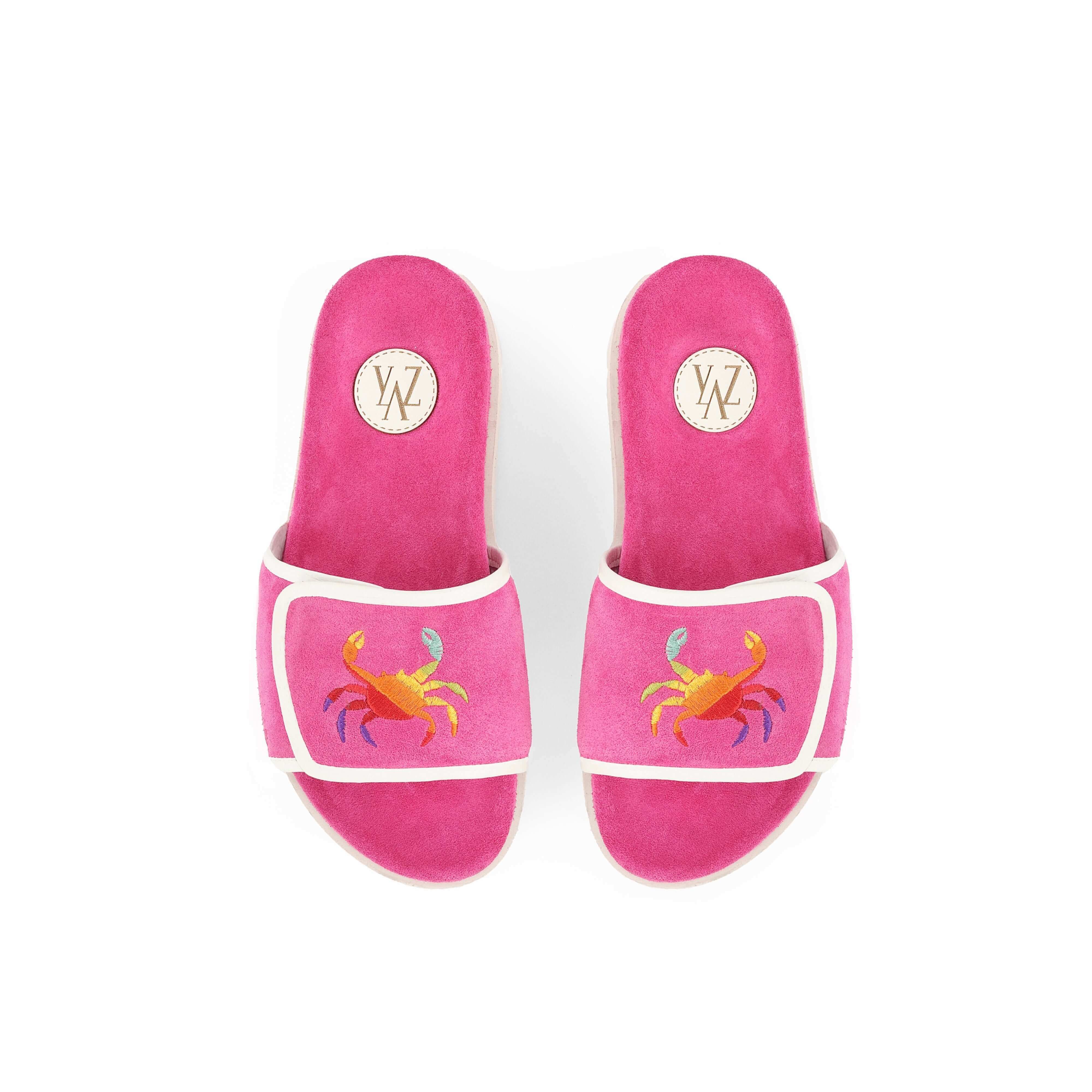 PHIN SUEDE SLIDES - PINK