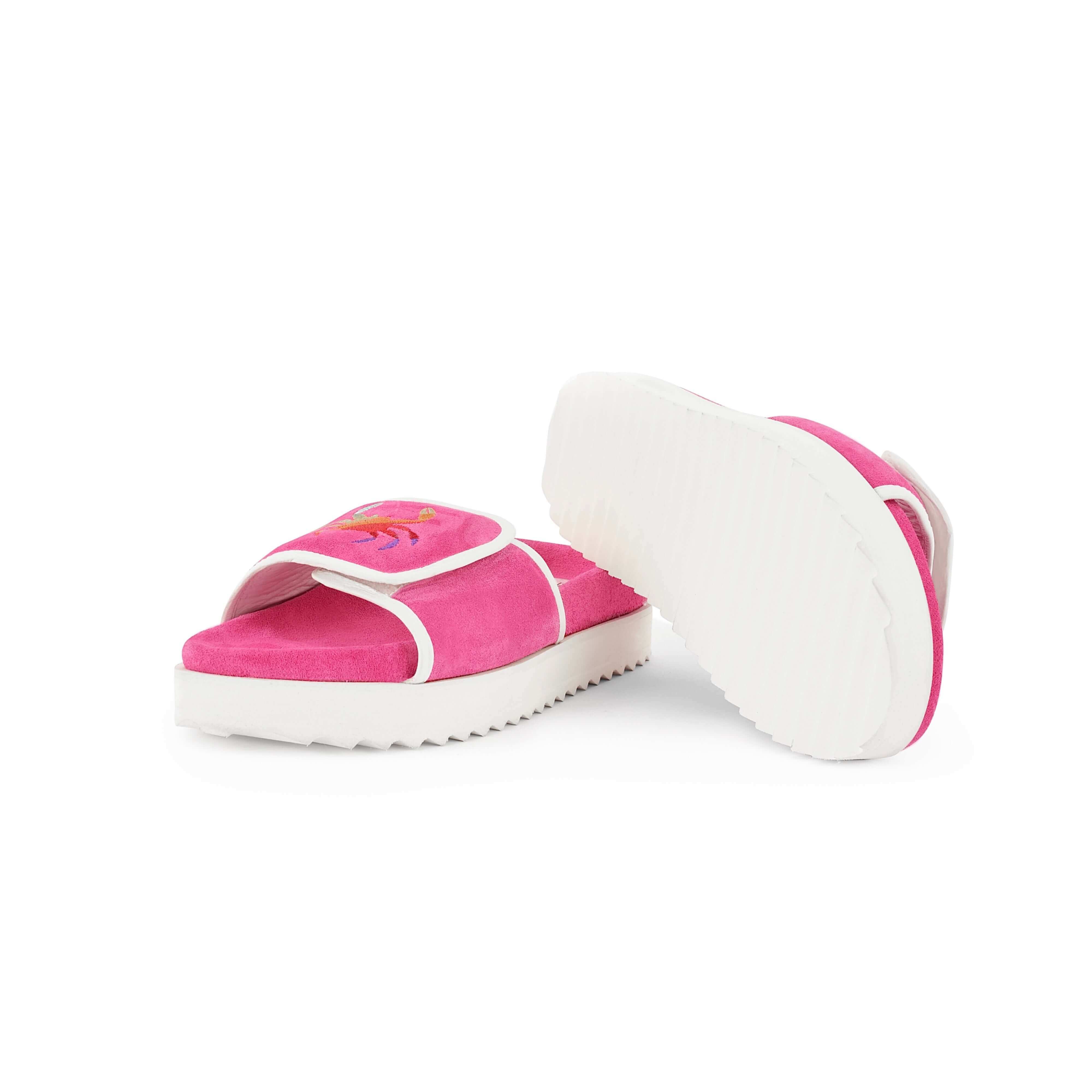 PHIN SUEDE SLIDES - PINK