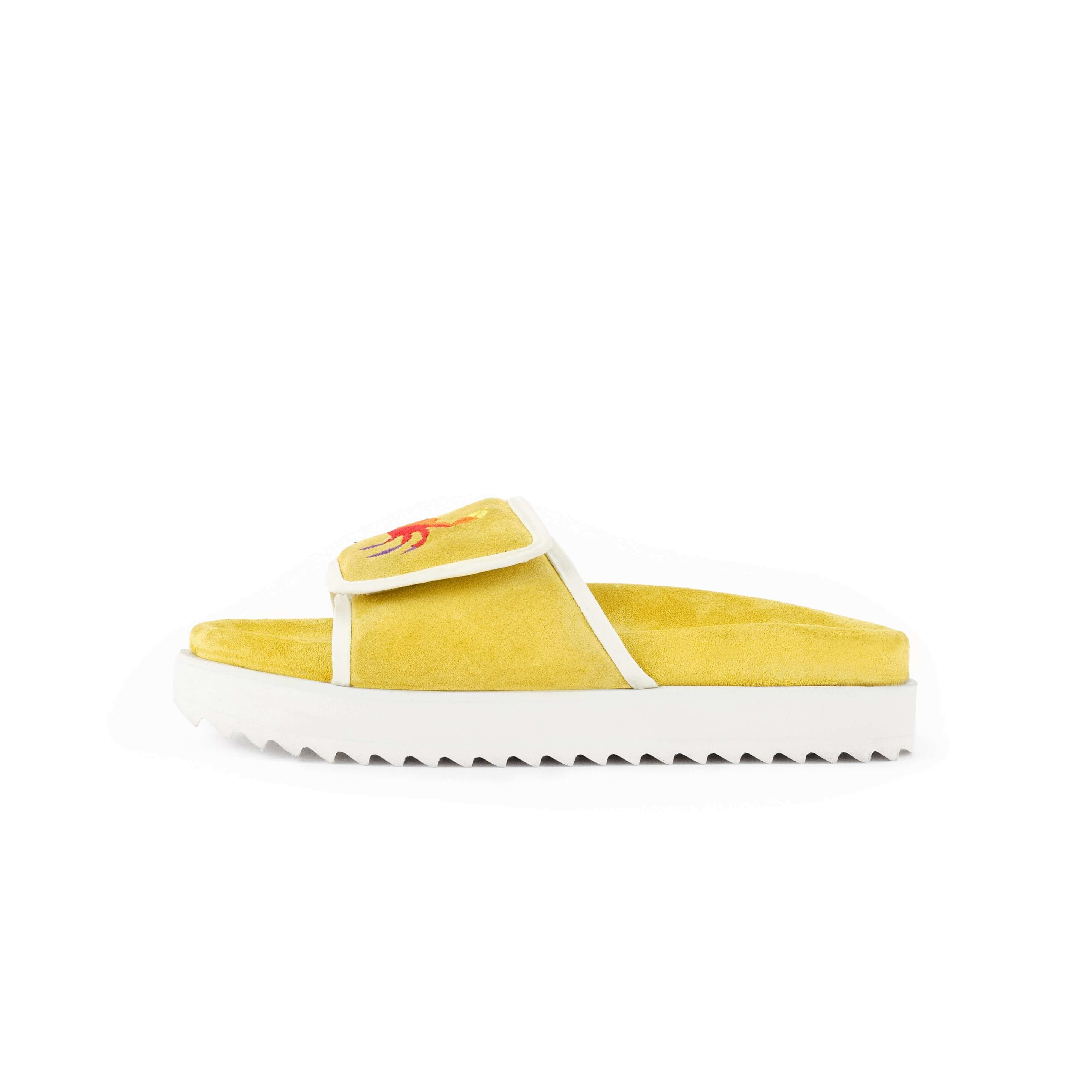 PHIN SUEDE SLIDES - YELLOW