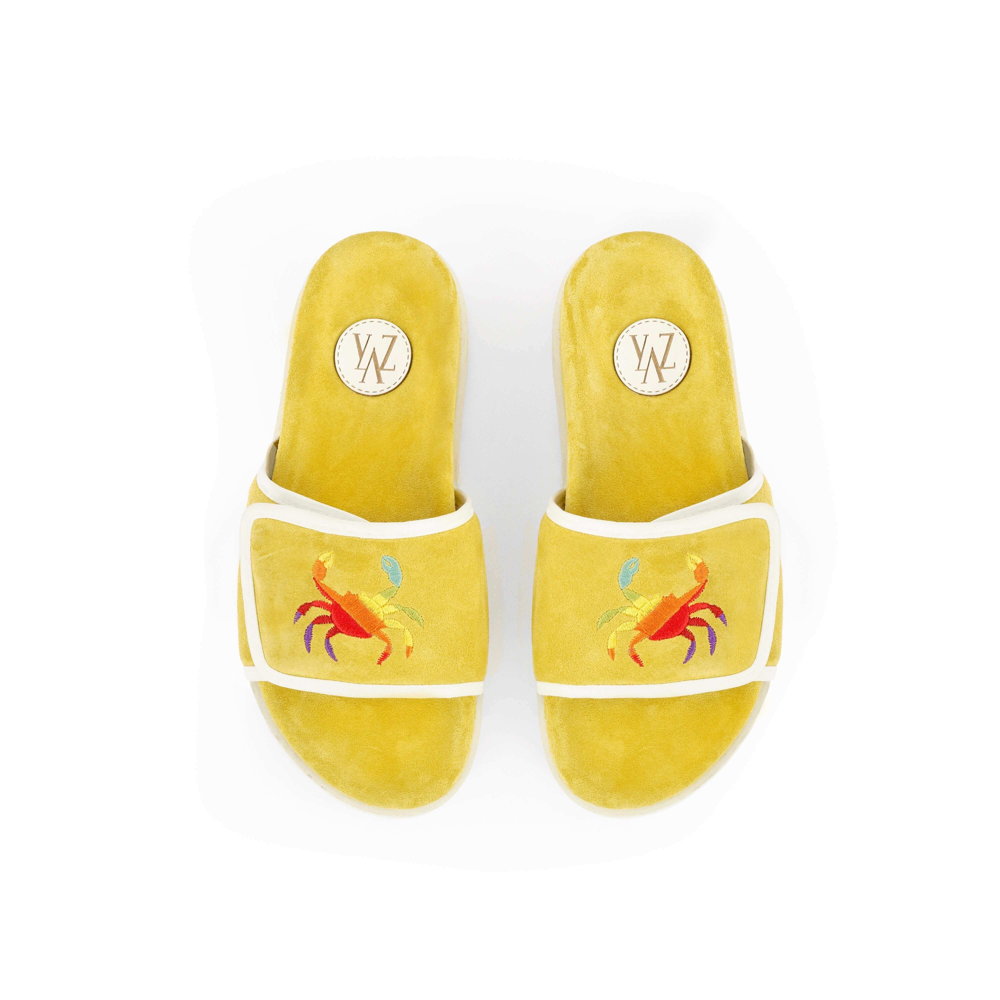 PHIN SUEDE SLIDES - YELLOW