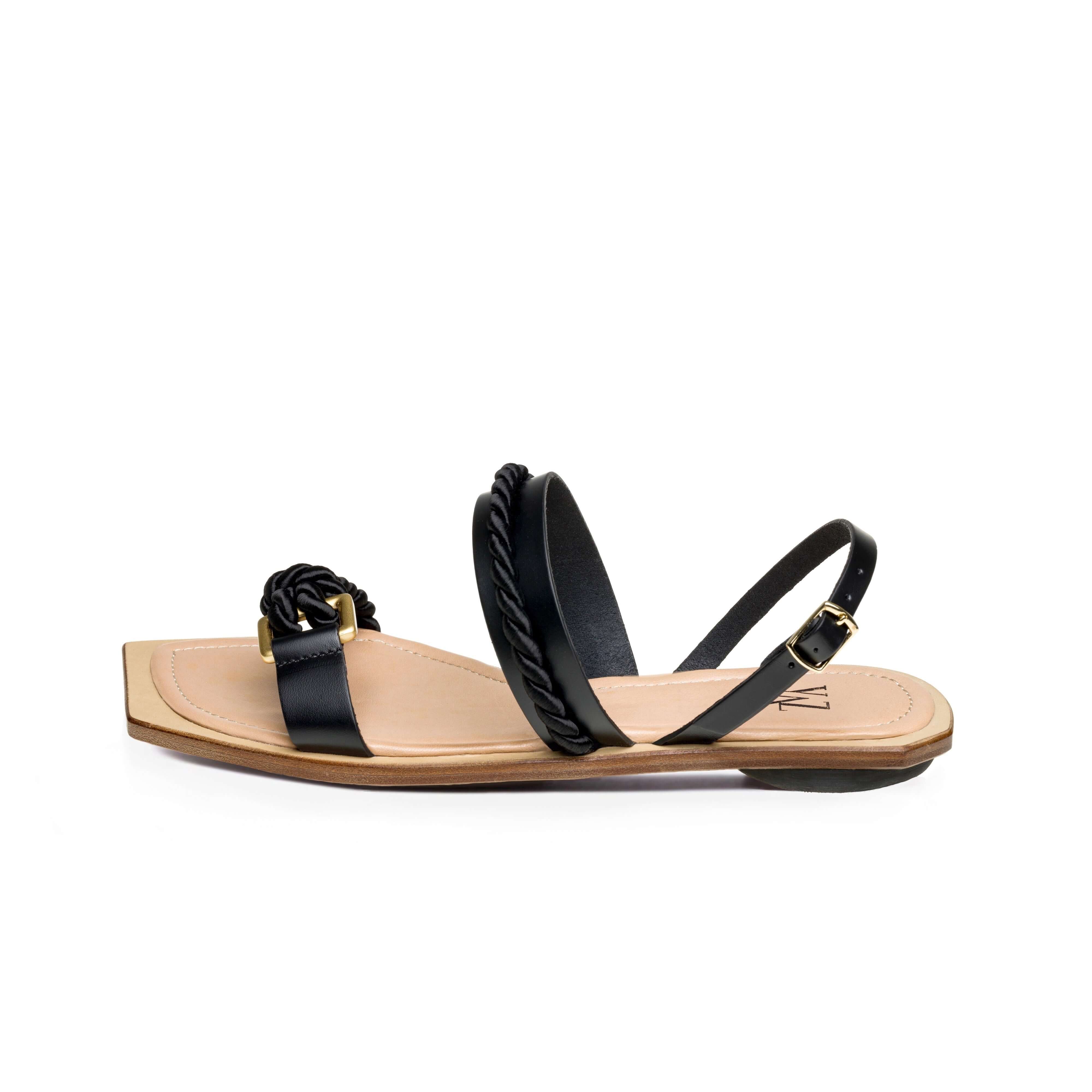 EPHE SANDAL - BLACK GOLD