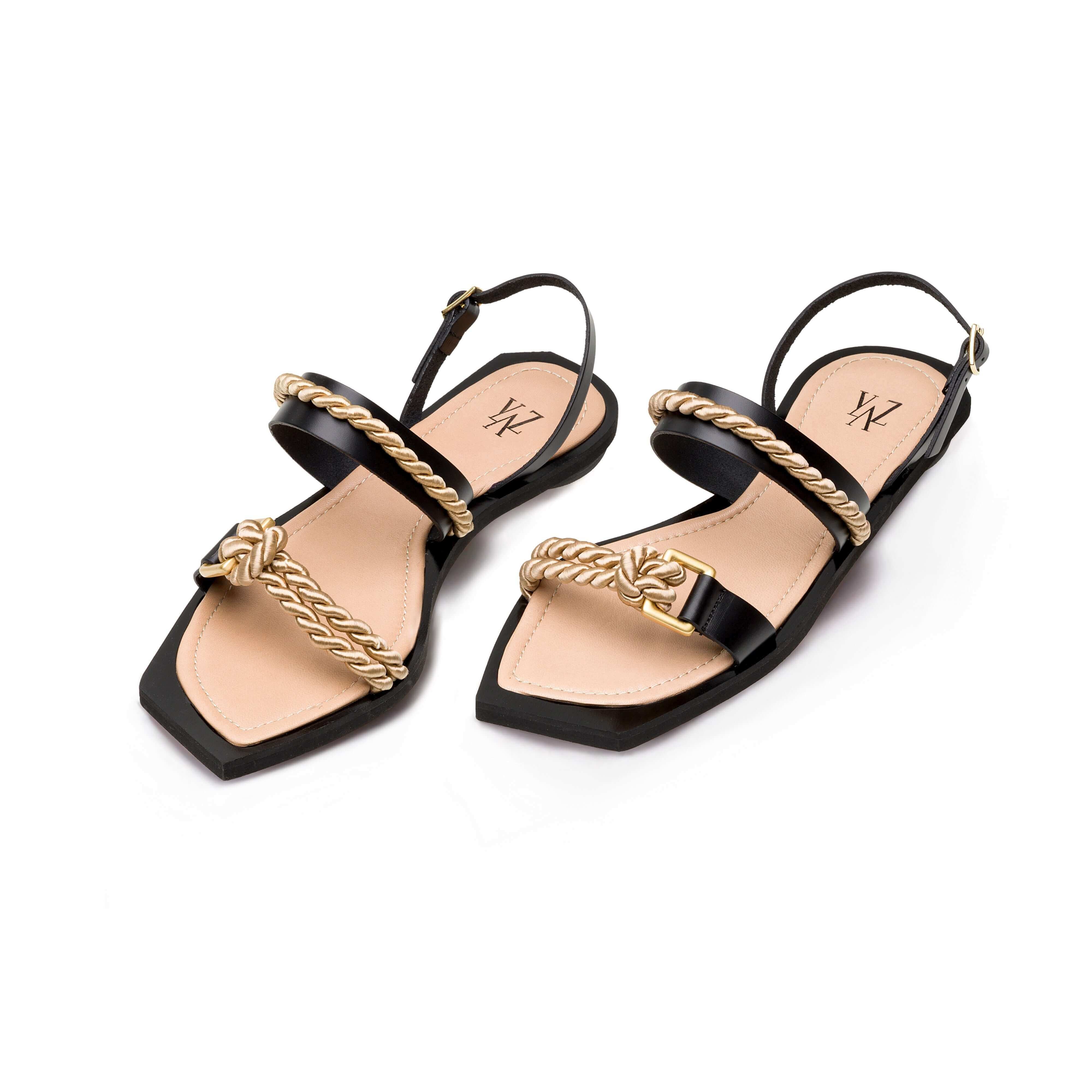 EPHE SANDAL - BLACK GOLD