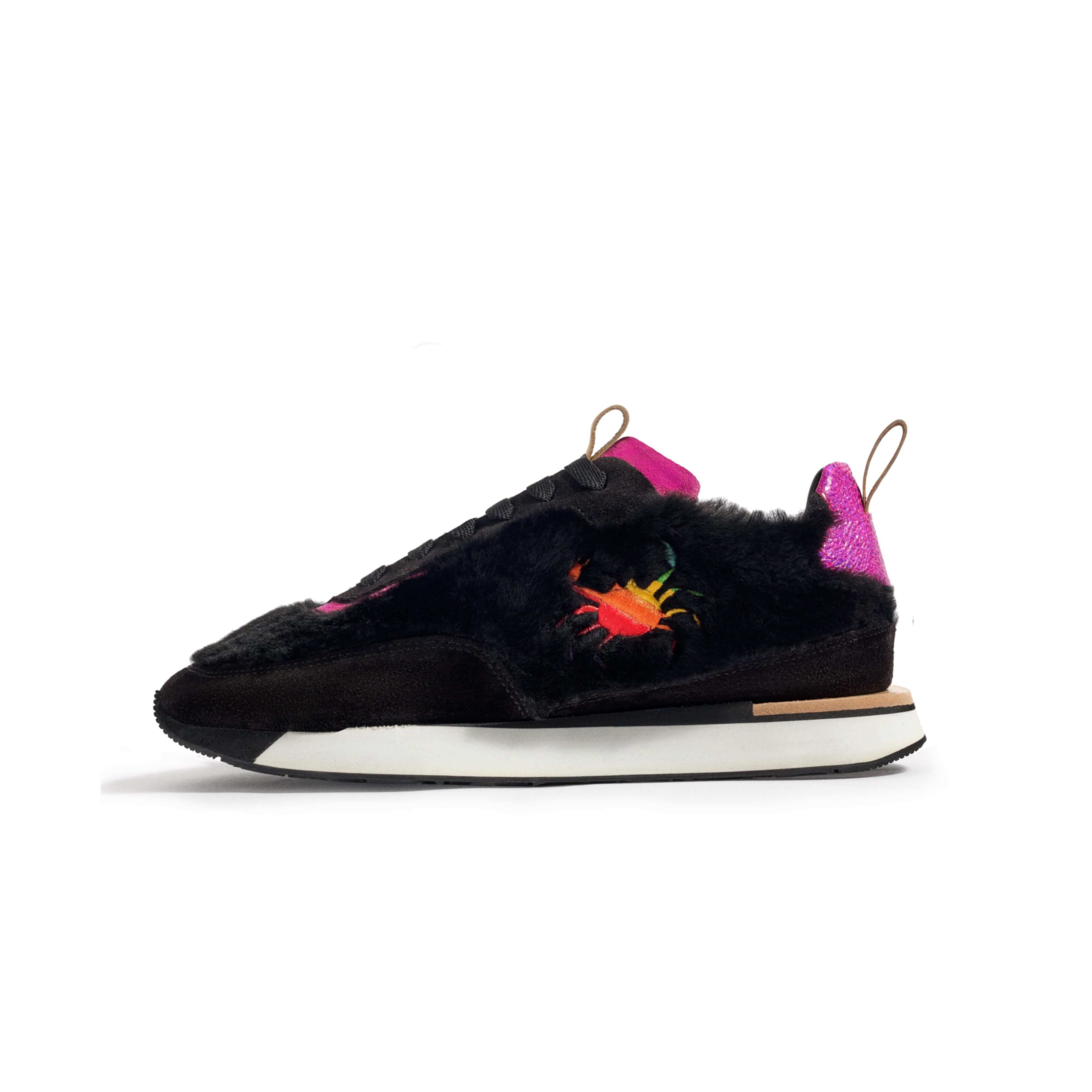 INSULA FURRY SNEAKER - FUCHSIA