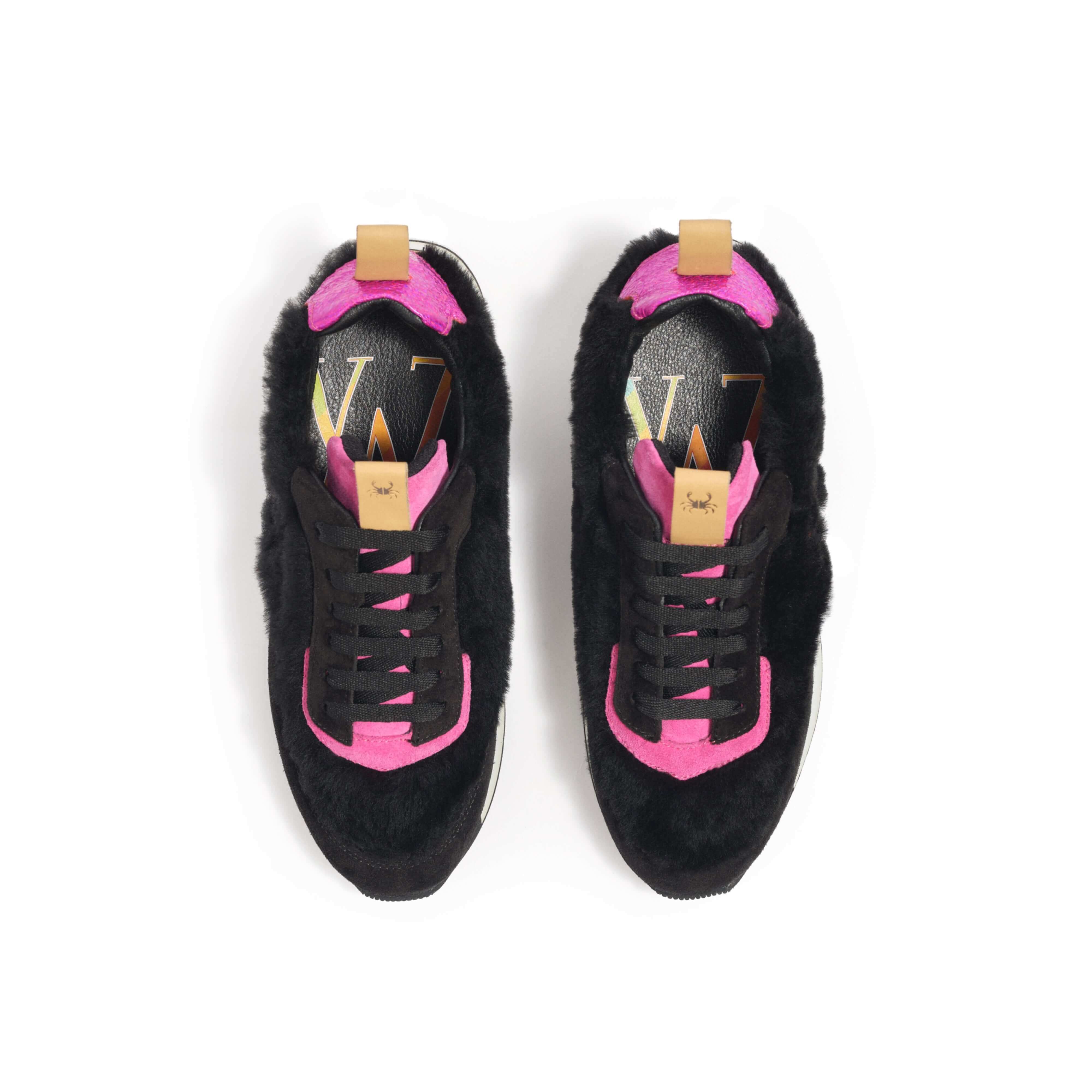 INSULA FURRY SNEAKER - FUCHSIA